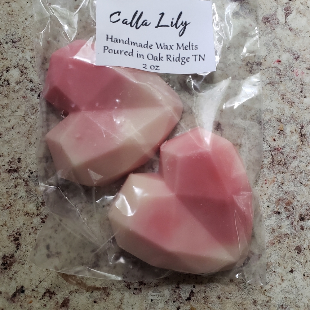 Calla Lily Wax Melts 2 Geo Hearts